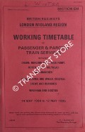 Book cover of Working Timetable of Passenger & Parcels train services - Section CH - Crewe, Runcorn East, Hooton, North Wales, Holyhead; Craven Arms, Mid Wales, Chester, Crewe; Wrexham & Bidston - 14 May 1984 to 12 May 1985 by British Railways London Midland Region